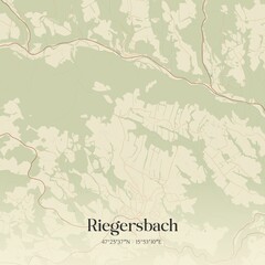 Vintage map of Riegersbach, Austria.