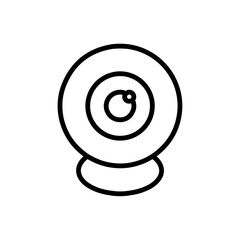 web cam iconVector illustration in black