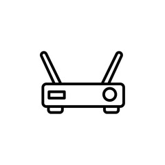 wifi router iconVector illustration in black