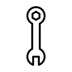 wrench icon Vector illustration in black