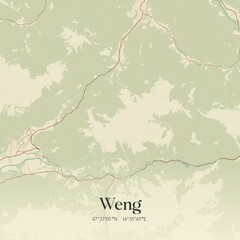 Obraz premium Vintage map of Weng, Austria.