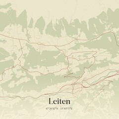 Vintage map of Leiten, Austria.