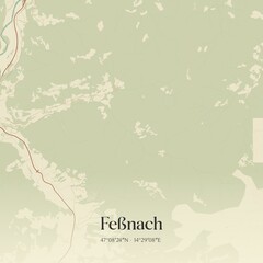 Obraz premium Vintage map of Feßnach, Austria.