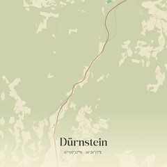Obraz premium Vintage map of Dürnstein, Austria.