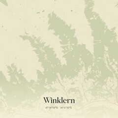 Vintage map of Winklern, Austria.
