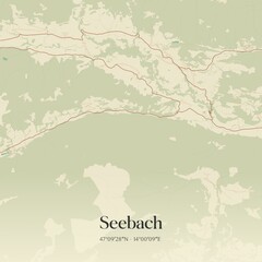 Vintage map of Seebach, Austria.