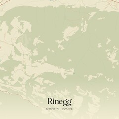 Vintage map of Rinegg, Austria.