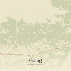 Obraz premium Vintage map of Going, Austria.