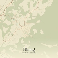 Vintage map of Häring, Austria.