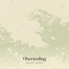 Vintage map of Oberassling, Austria.