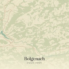 Obraz premium Vintage map of Bolgenach, Austria.
