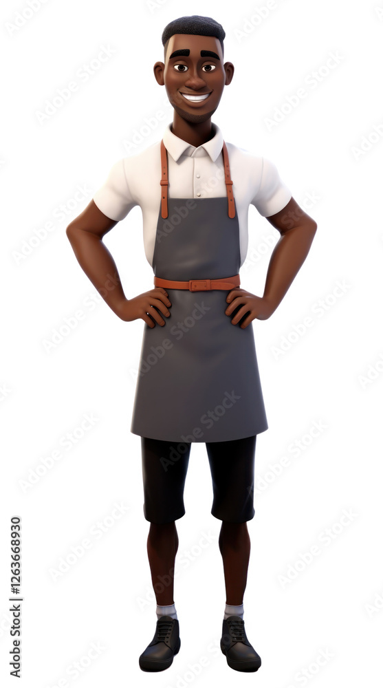 Poster PNG Apron cartoon adult man.