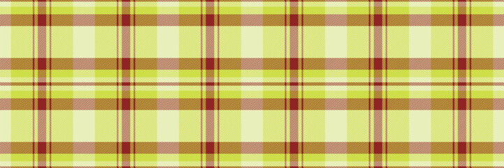 Straight pattern check vector, bold plaid texture fabric. Line textile seamless tartan background in lime and light colors.