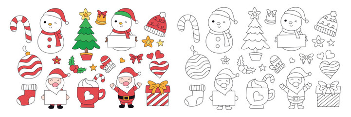 Christmas Icon Collection: Festive Holiday Symbols, Decorations, and Illustrations for Christmas Designs