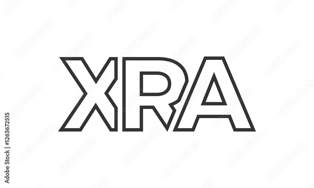 Fototapete xra logo design template with strong and modern bold text. initial based vector logotype featuring s