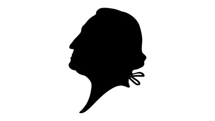 George Washington silhouette, high quality vector
