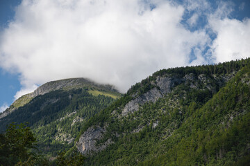 Mountain landscape with clouds