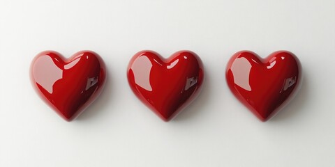 Obraz premium Set of Heart Decorations