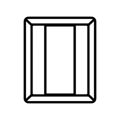 Square frame clip art design on plain white transparent isolated background for card, shirt, hoodie, sweatshirt, apparel, tag, mug, icon, poster or badge