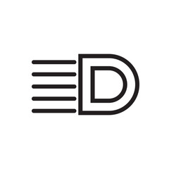 Lamp indicator line icon vector design. Automobile part symbol icon design vector illustration. 