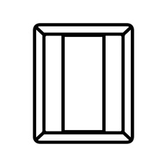 Square frame clip art design on plain white transparent isolated background for card, shirt, hoodie, sweatshirt, apparel, tag, mug, icon, poster or badge