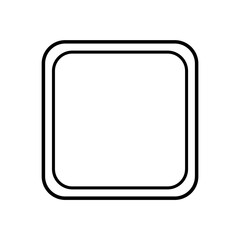 Square frame clip art design on plain white transparent isolated background for card, shirt, hoodie, sweatshirt, apparel, tag, mug, icon, poster or badge