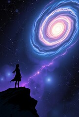 Naklejka premium Contemplating the Unknown Universe