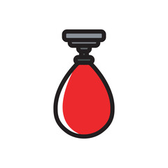 Punching bag icon vector design. Gym icin, boxing training tool icon, fight tools vector illustration. 