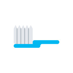 Toothbrush flat icom vector design. Bathroom item symbol vector, cleaned mouth theme icon vector design. 