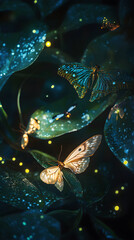 Enchantment of the Night: A Visual Symphony of Nocturnal Insects in Their Elemental Habitat