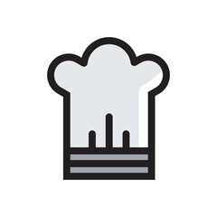 Simple vector illustration of chef hat flat icon design. 