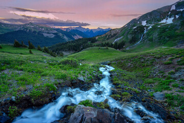 A creek cascade high in the mountains of Colorado © Ryan Bonneau