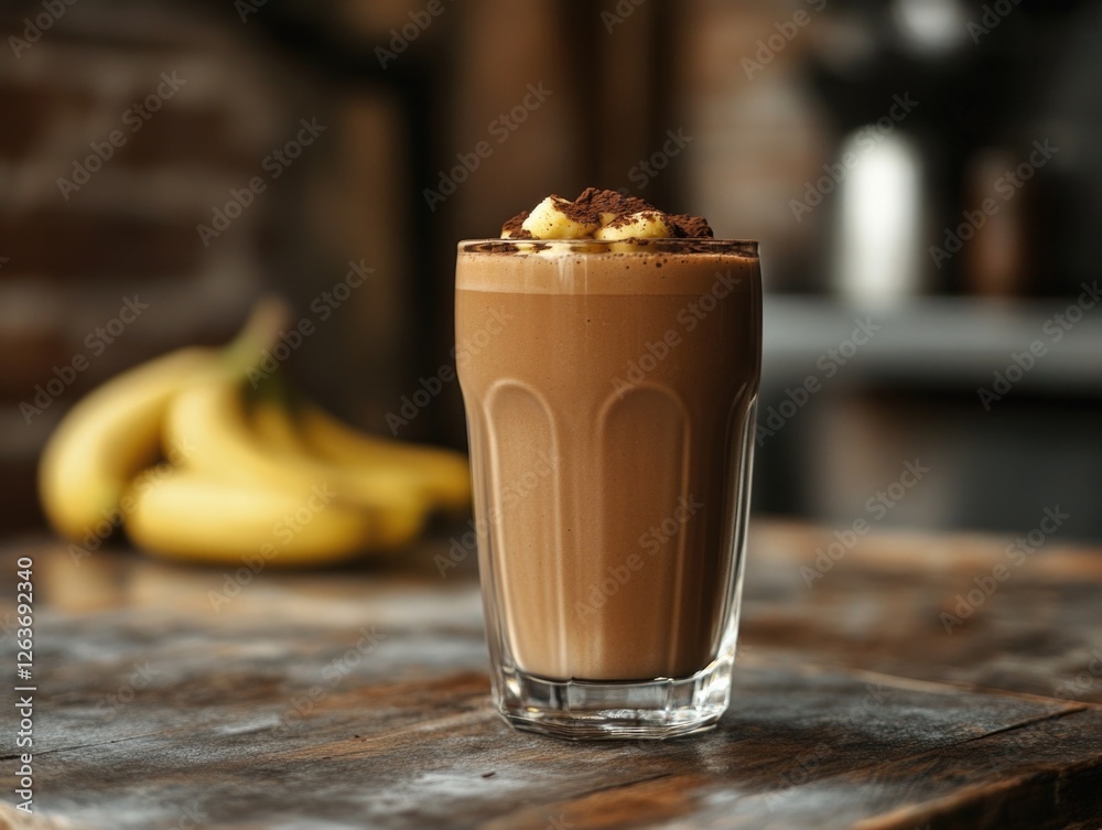 Wall mural Cocoa Chip Frappuccino on a Table