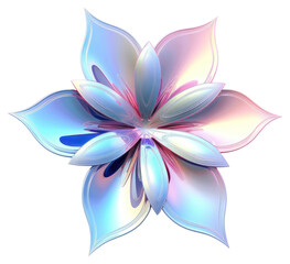 Naklejka premium PNG Flower icon iridescent pattern brooch plant.