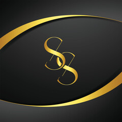 SS luxury letter logo. Initial Letter Design Vector Luxury Colors