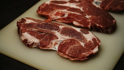 Preparing the pan and steak: seasoning, heating, and cooking to perfection. Juicy steak with a golden crust—perfect for culinary projects!