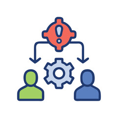 Financial crisis management workflow gear concept