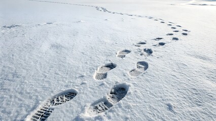 footprints on white background. feet. human foot print