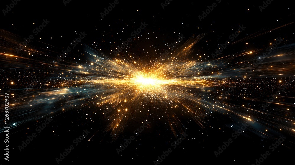 Canvas Prints explosive celestial event outer space digital art cosmic environment wide view stellar phenomenon