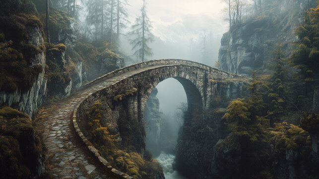 ponte estreita na floresta