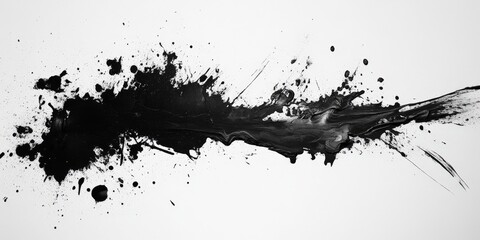 Dynamic chaos in monochrome splashes; varied sizes and shapes intertwine for an abstract dance on canvas