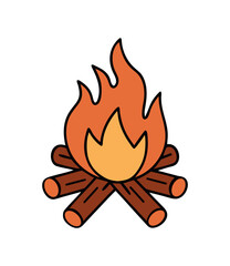 Camping campfire outdoor warmth concept