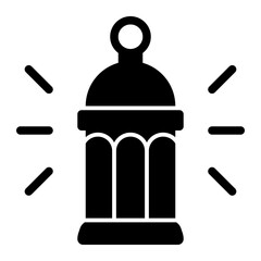 Lantern ramadan solid icon