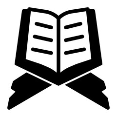 Quran book solid icon