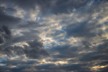 dramatic sky with clouds