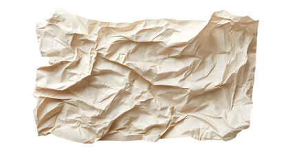 Obraz premium Crumpled folded paper texture, realistic creases and wrinkles. transparent Background, clipping path - 