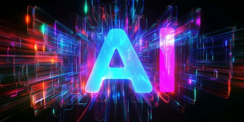 Vibrant Digital Representation of Artificial Intelligence