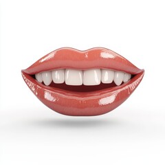 Isolated chatter teeth with a white or transparent backdrop