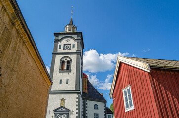 Obraz premium Church in the mining town of Roros, Norway