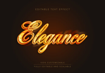 Gold And Brown Script Elegant Font Luxurious Glossy Text Effect